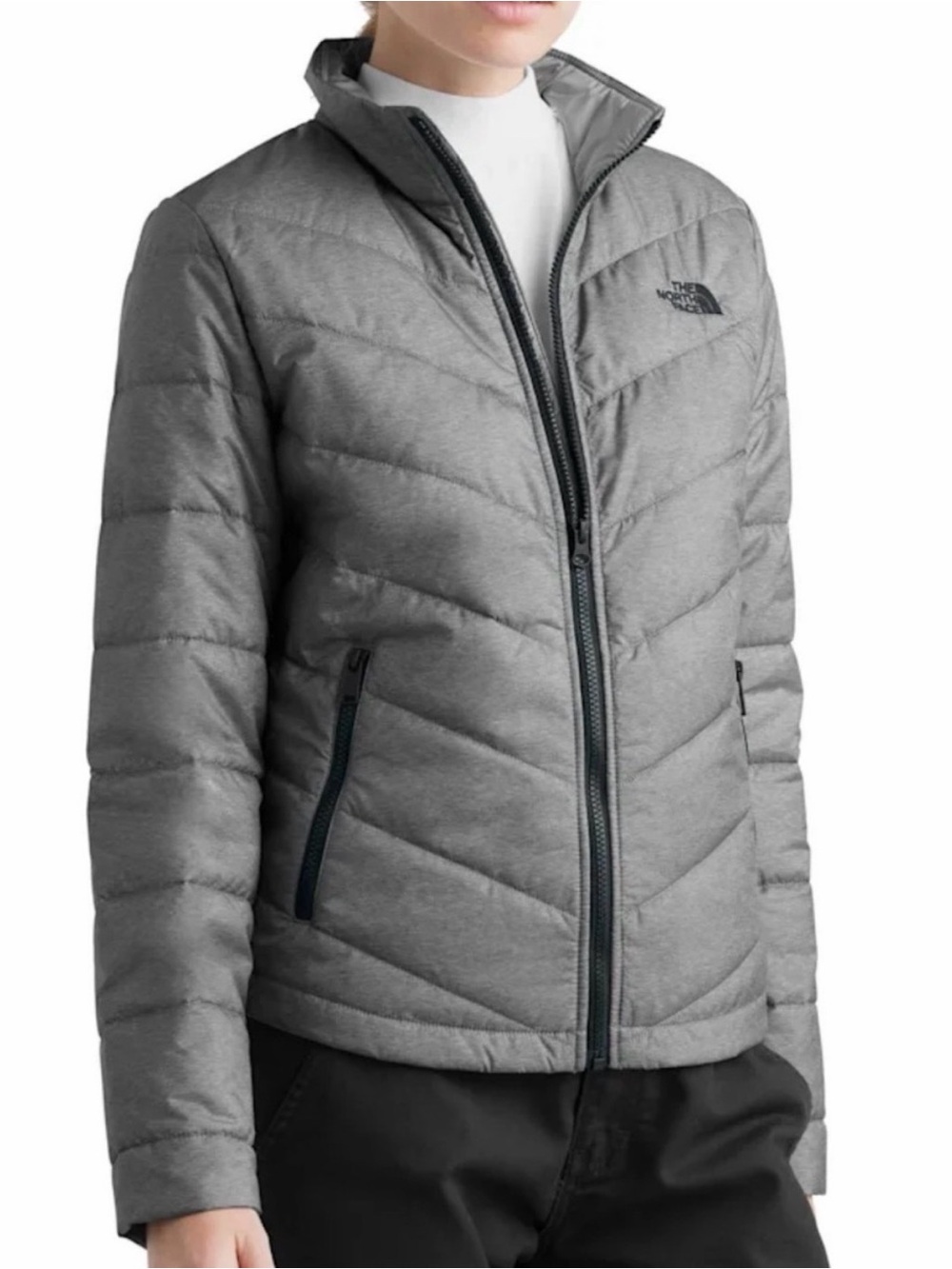 The North Face Gray Quilted Insulated Puffer Jacket